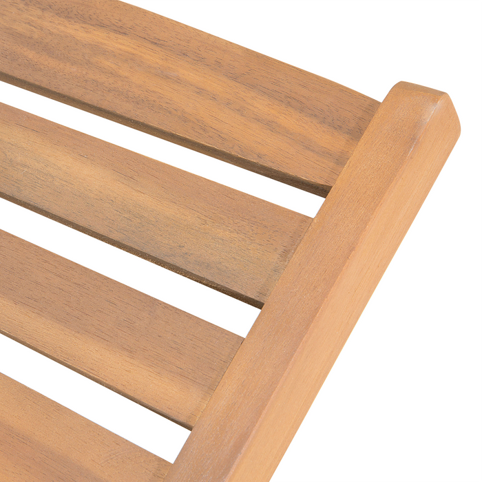 Beliani - CESANA - Ligstoel - Lichte houtkleur - Acaciahout