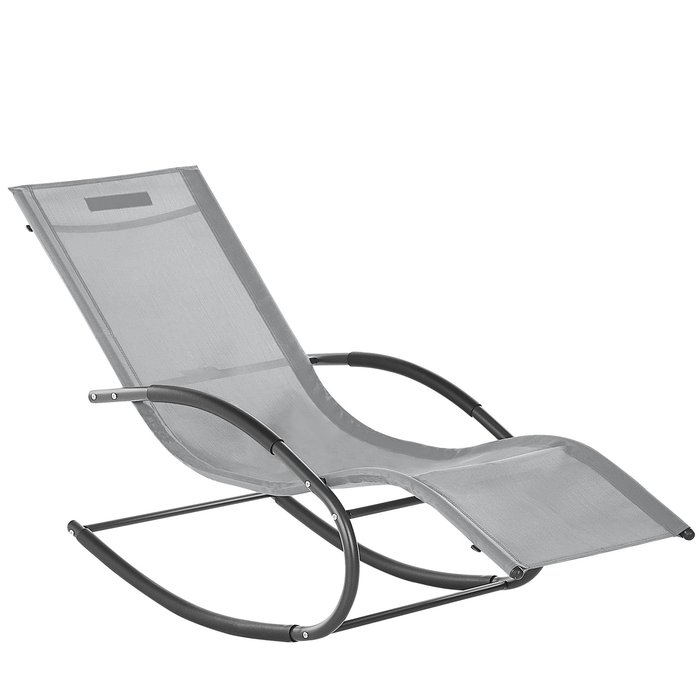 Beliani - CARANO II - Strandstoel - Lichtgrijs - Staal