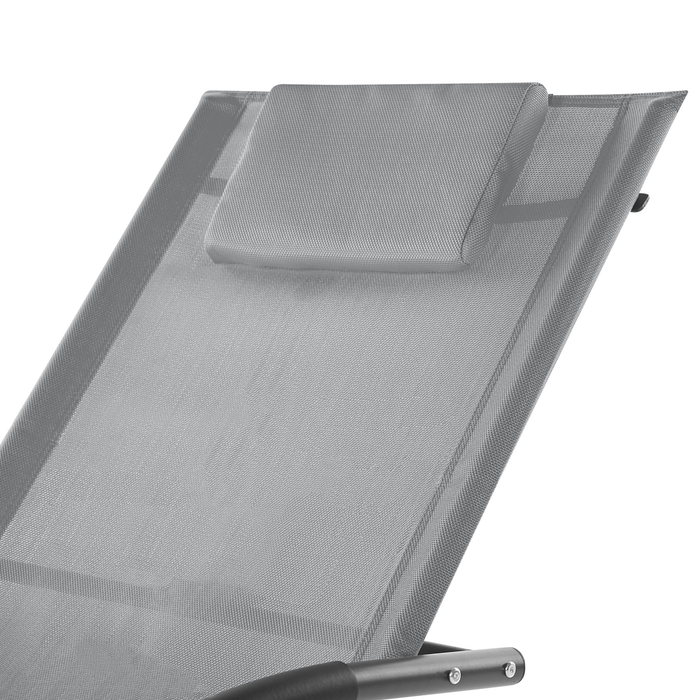 Beliani - CARANO II - Strandstoel - Lichtgrijs - Staal