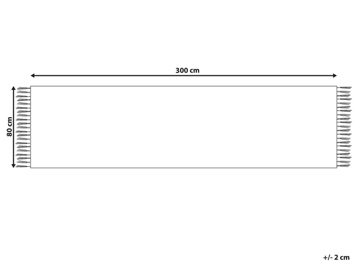 Beliani - MARGARA - Vloerkleed - Meerkleurig - 80 x 300 cm - Katoen