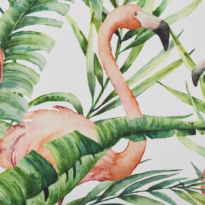 Beliani - CINE - Ligstoel doek set van 2 - Groen Flamingo - Polyester