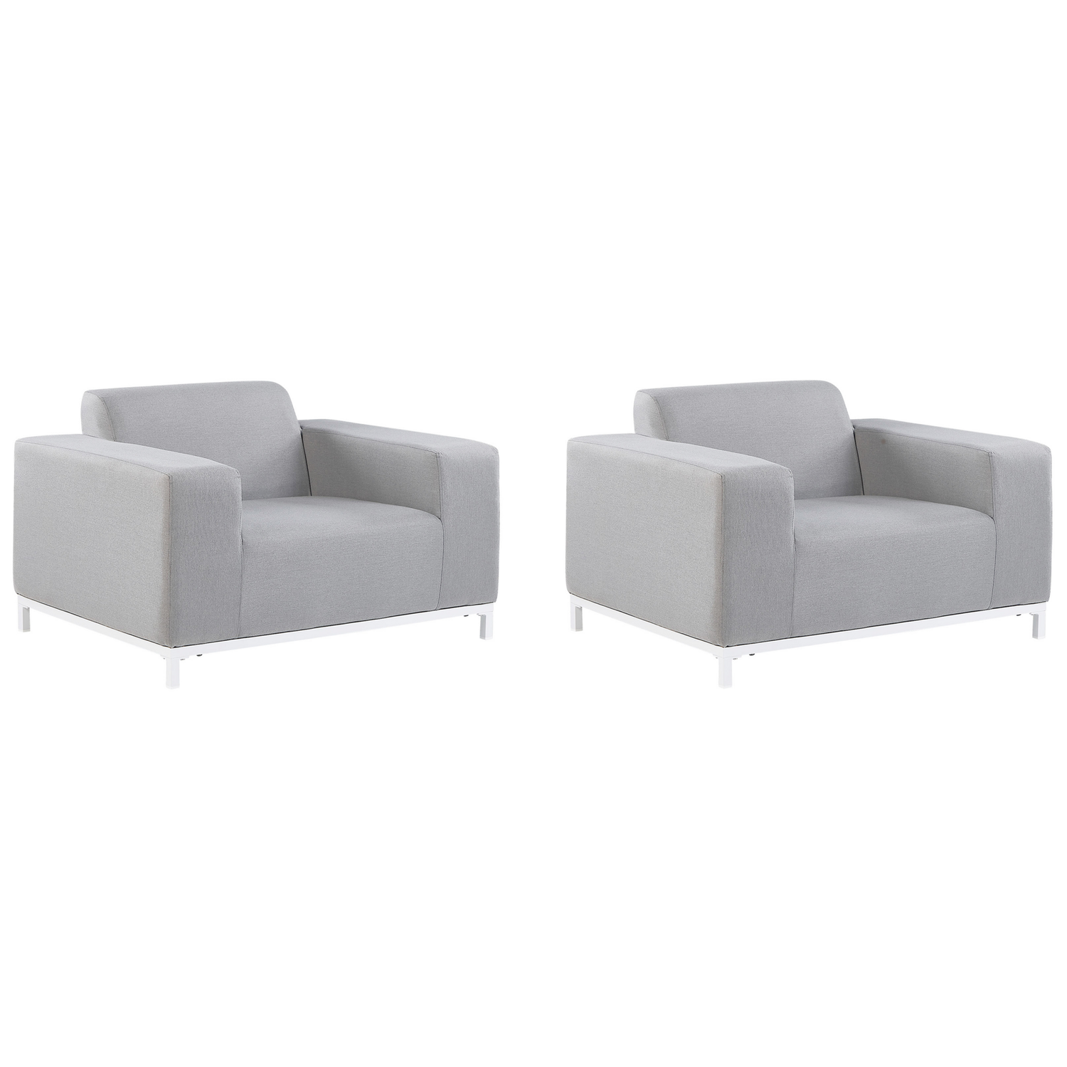 Beliani - ROVIGO - Fauteuil - Lichtgrijs - Polyester