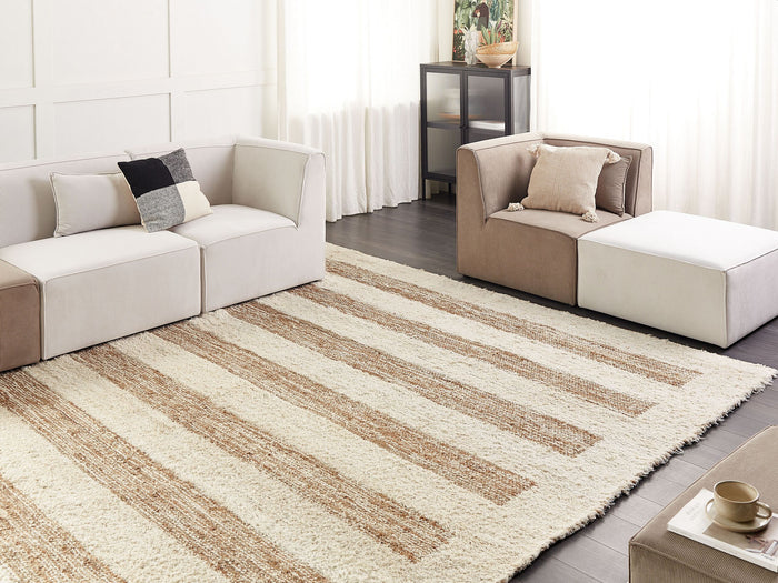 Beliani - ZIARAT - Vloerkleed - Beige - 300 x 400 cm - Jute
