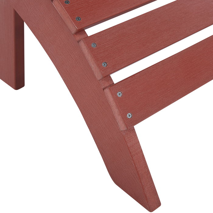 Beliani - ADIRONDACK - Voetenbank - Rood - Kunsthout