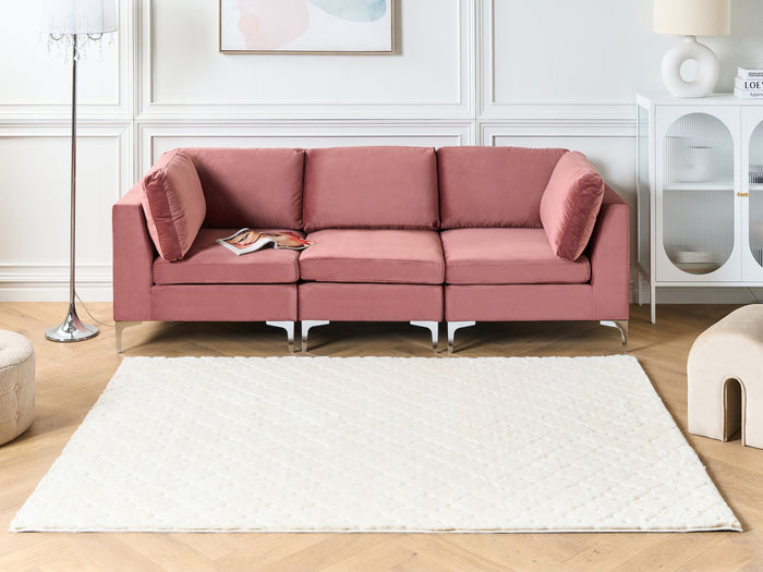 Beliani - GHARO - Shaggy vloerkleed - Wit - 160 x 230 cm - Polyester