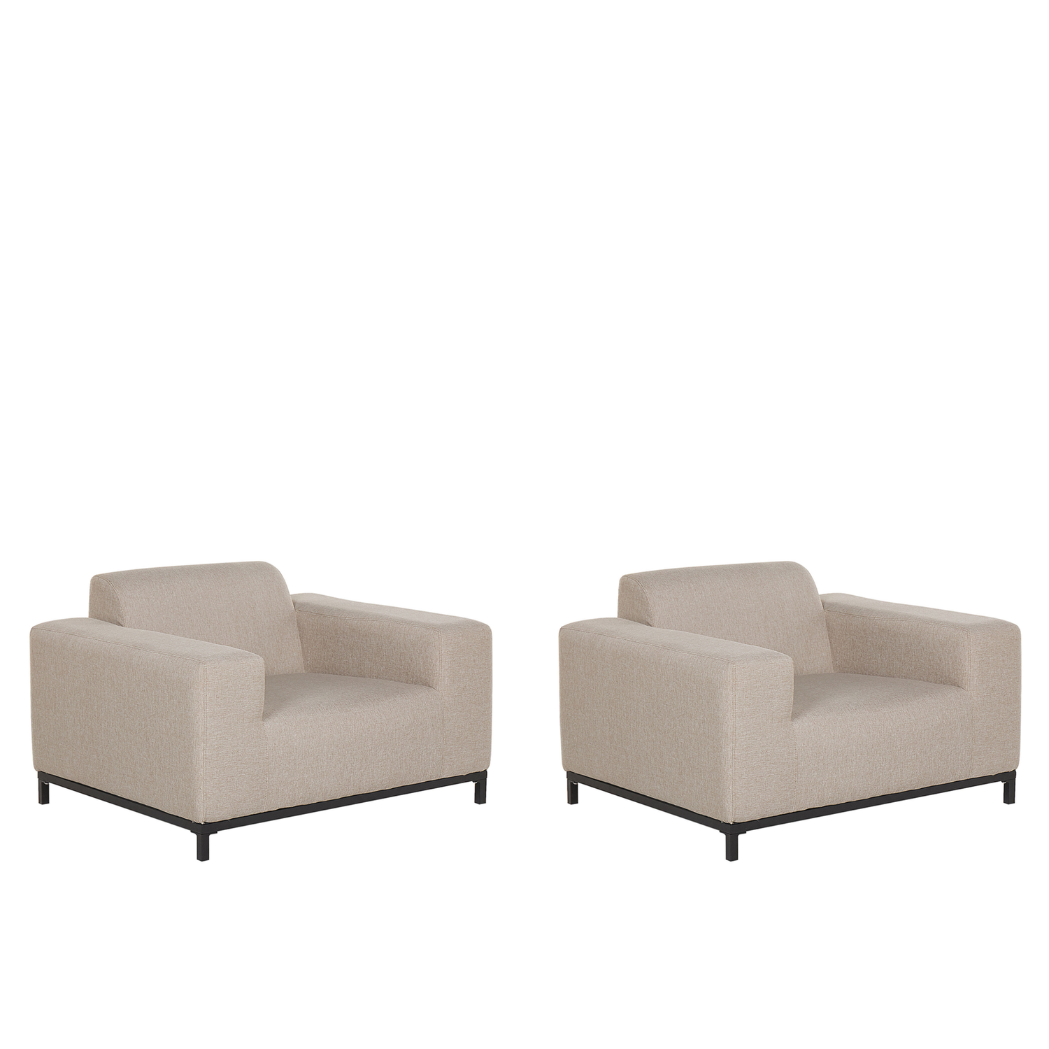 Beliani - ROVIGO - Fauteuil - Beige - Polyester