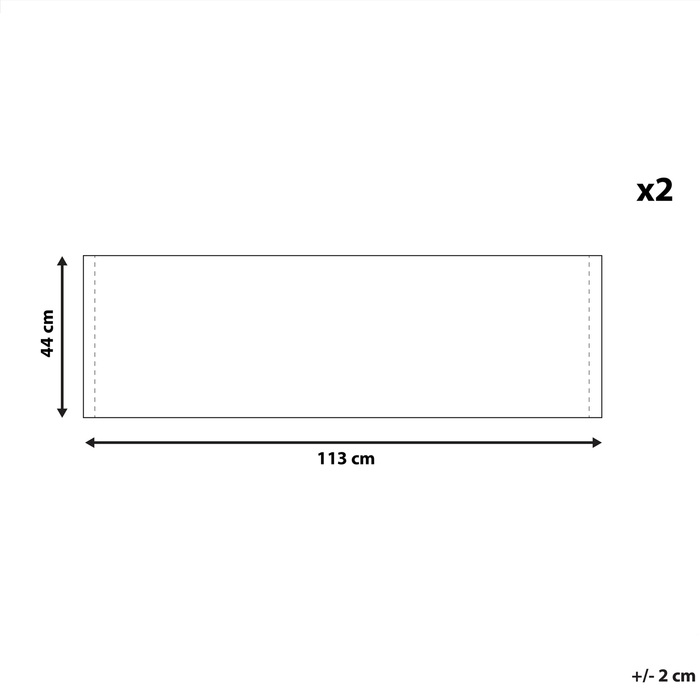 Beliani-ANZIO|AVELLINO-Ligstoel doek set van 2-Blauw Palmblad-Polyester