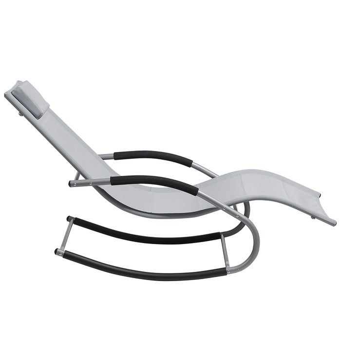 Beliani - CARANO - Strandstoel - Grijs - Staal