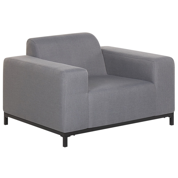 Beliani - ROVIGO - Fauteuil - Grijs - Polyester
