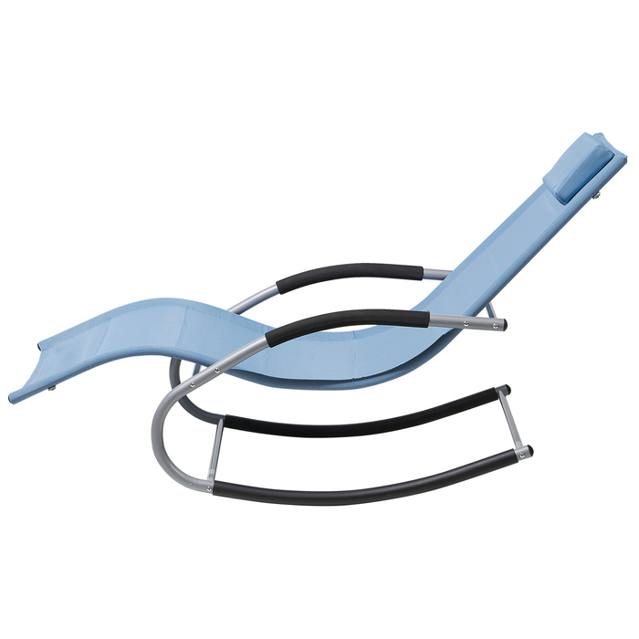 Beliani - CARANO - Strandstoel - Blauw - Staal