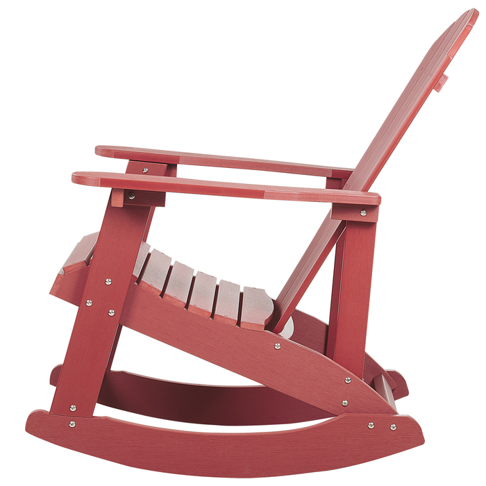 Beliani - ADIRONDACK - Schommelstoel - Rood - Kunsthout
