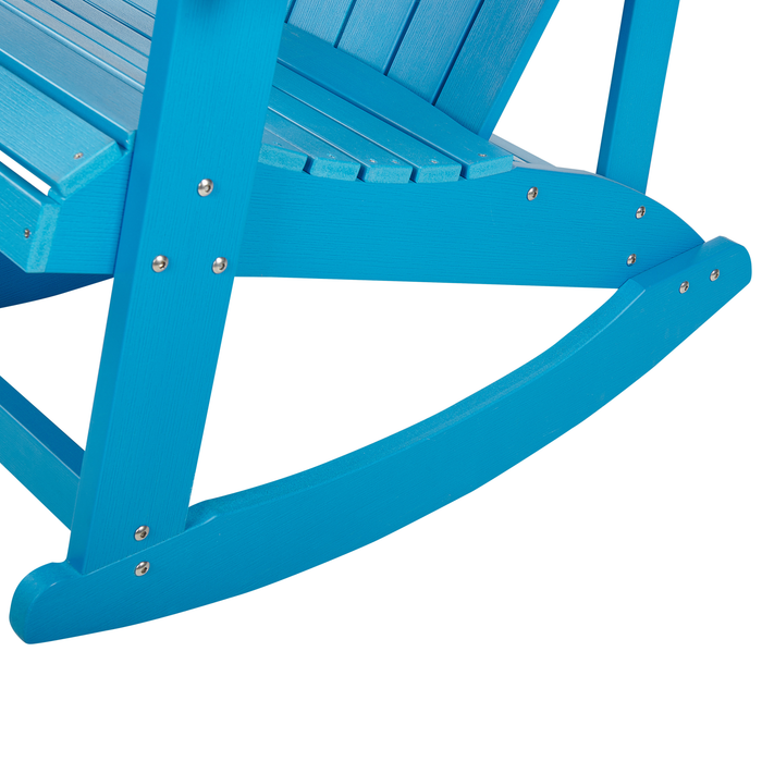 Beliani - ADIRONDACK - Schommelstoel - Blauw - Kunsthout