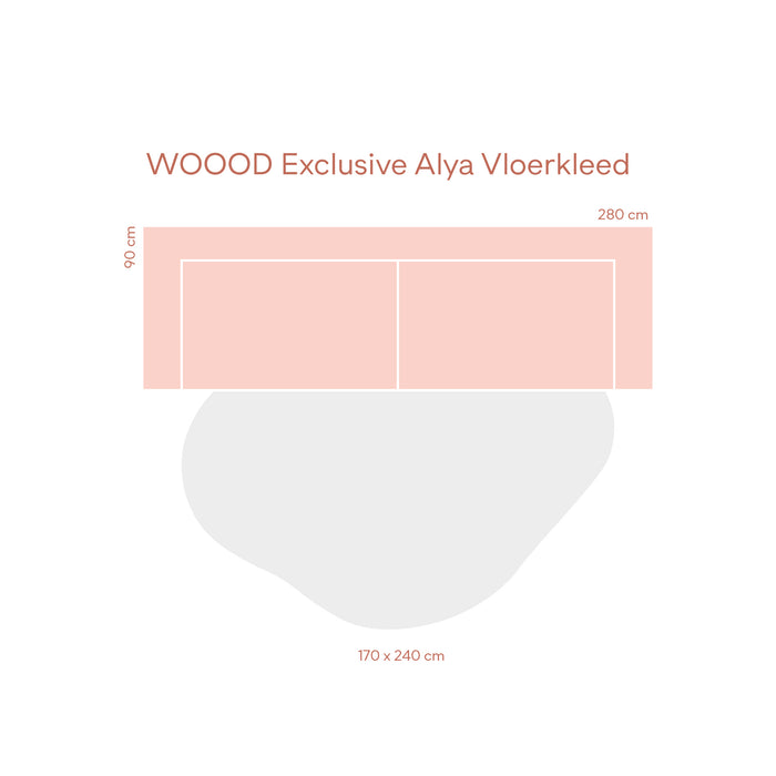 WOOOD Alya Vloerkleed 170 x 240 cm - Milk