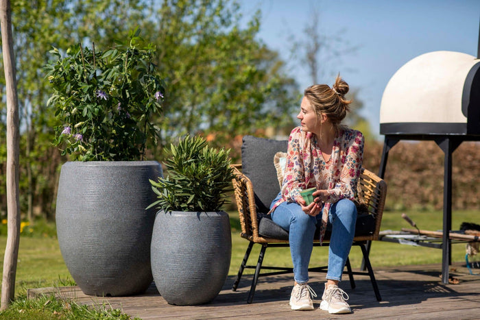 Capi Europe Vaas elegant deluxe Granite - 85x100 - Antraciet