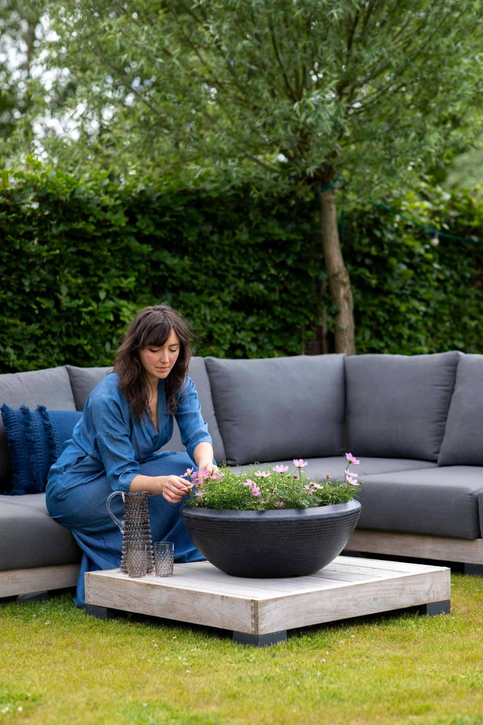 Capi Europe Schaal laag Arc Granite - 153x56 - Antraciet