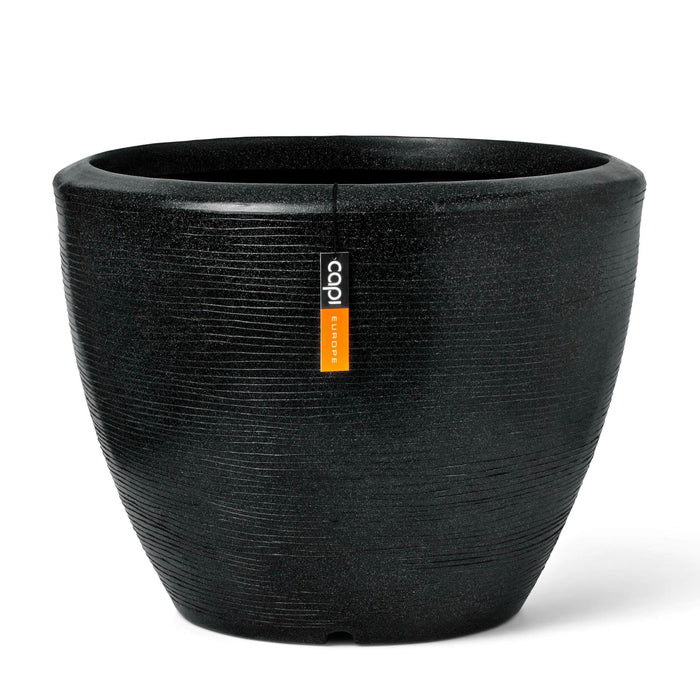 Capi Europe Bloempot bol Arc Granite - 48x35 - Zwart