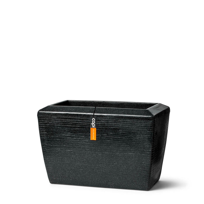 Capi Europe Bloembak rechthoek Arc Granite - 90x35x40 - Zwart