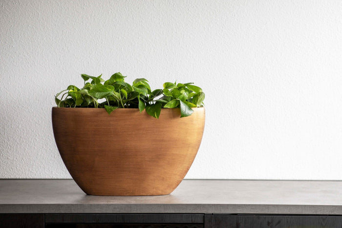 Capi Europe Bloempot ovaal Retro Gold & Copper - 59x14x34 - Goud