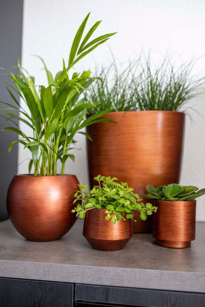 Capi Europe Bloempot ovaal Retro Gold & Copper - 59x14x34 - Goud