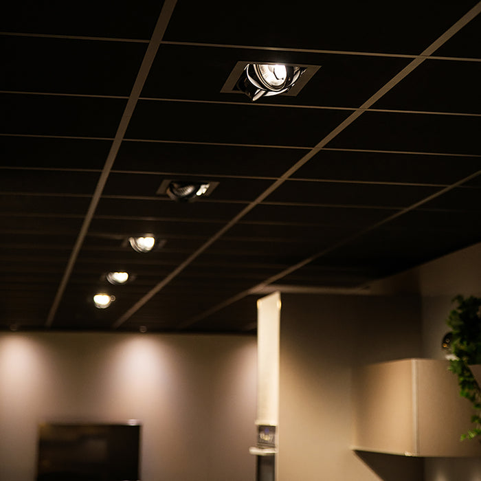 QAZQA Set van 6 inbouwspots zwart AR111 verstelbaar 2-lichts - Oneon