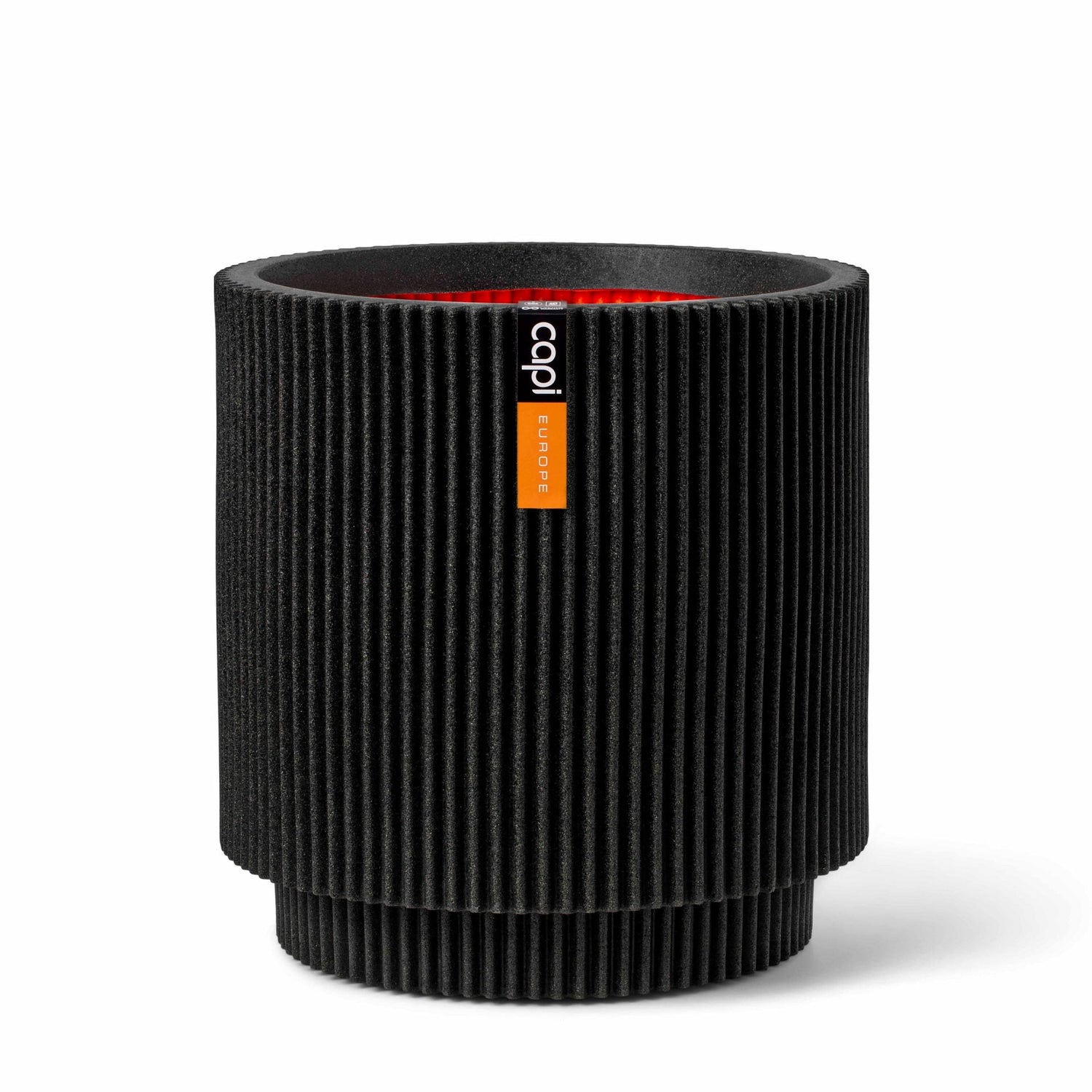 Capi Europe - Vaas cilinder Groove NL - 41x43 - Zwart