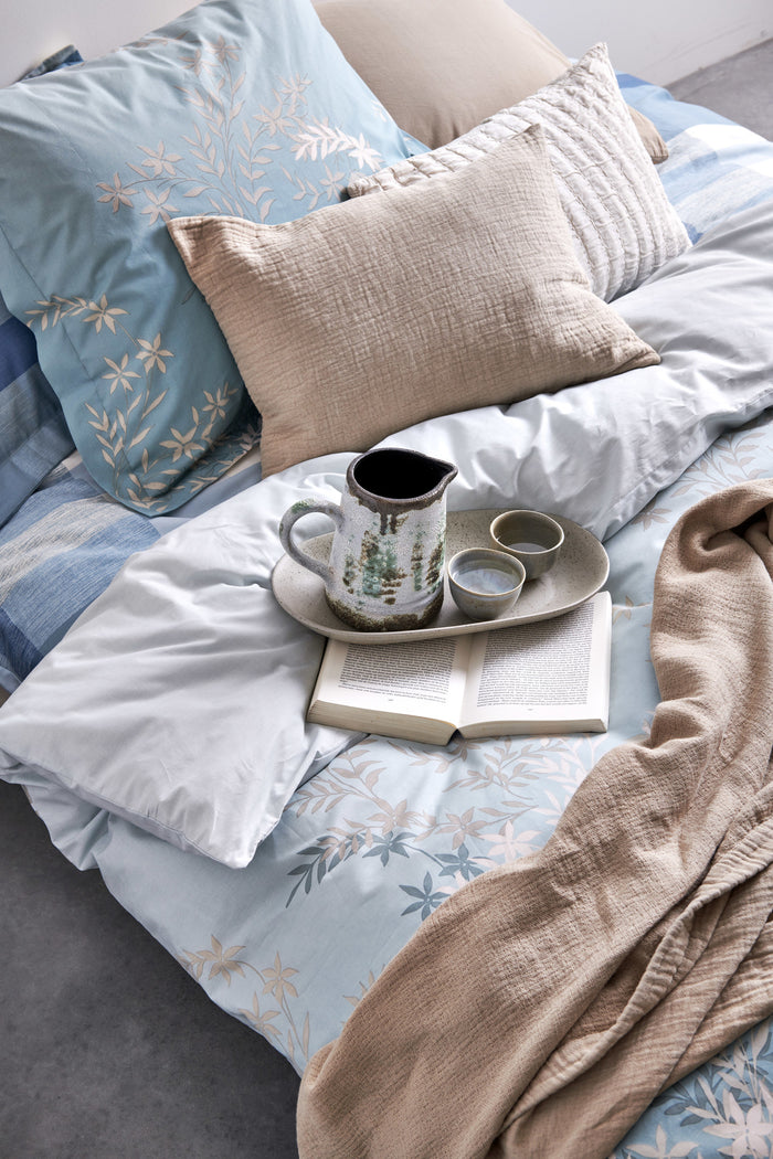 Vandyck - Dekbedovertrek FRIZZLE Pearl Blue 240x220 cm (katoen)