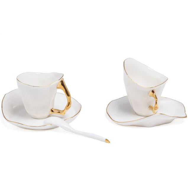 Seletti Meltdown Coffee kop en schotel set van 2