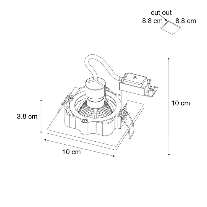QAZQA Moderne inbouwspot donkerbrons verstelbaar - Qure