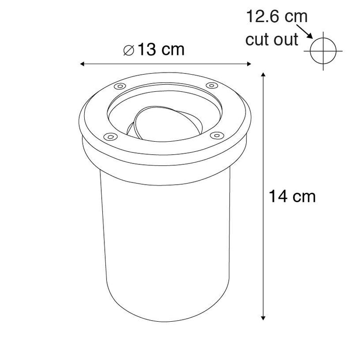QAZQA Set van 3 buiten grondspots staal verstelbaar IP65 - Delux
