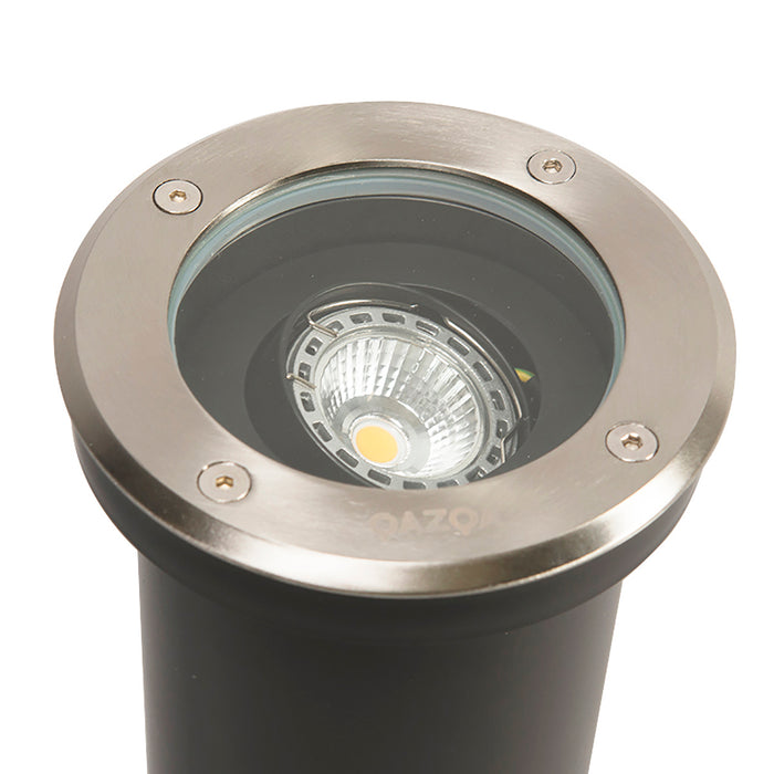 QAZQA Set van 6 buiten grondspots staal verstelbaar IP65 - Delux