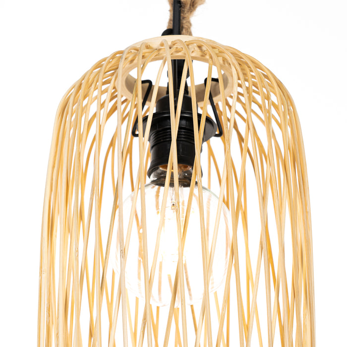 QAZQA Landelijke buiten hanglamp rotan 25 cm - Calamus