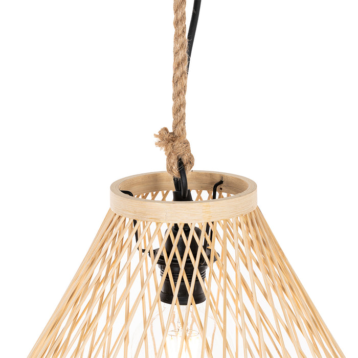 QAZQA Landelijke buiten hanglamp rotan 40x55 cm - Calamus