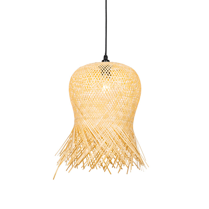 QAZQA Oosterse buiten hanglamp bamboe IP44 - Carlos