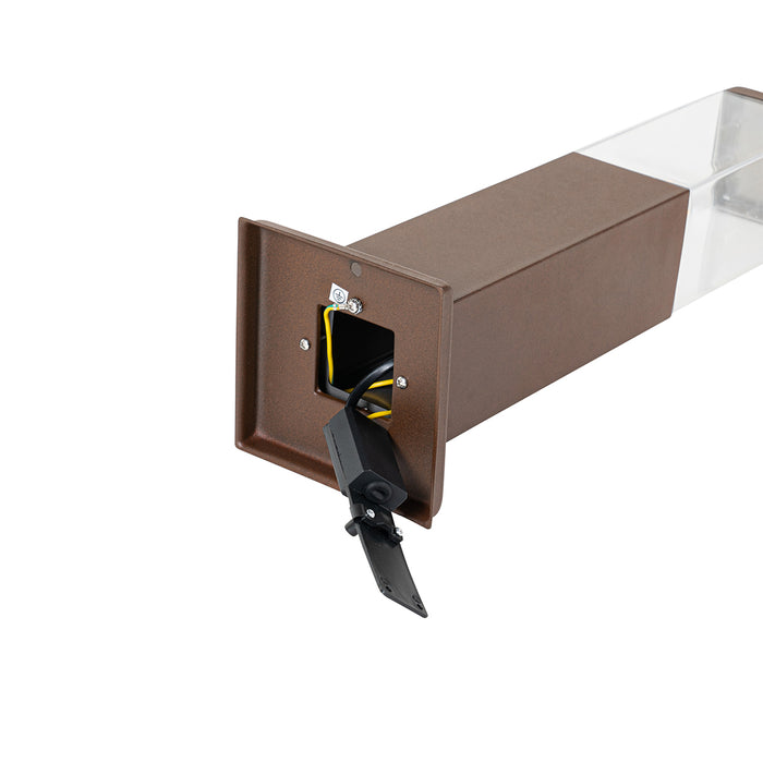 QAZQA Moderne buitenlamp paal roestbruin 45 cm - Malios