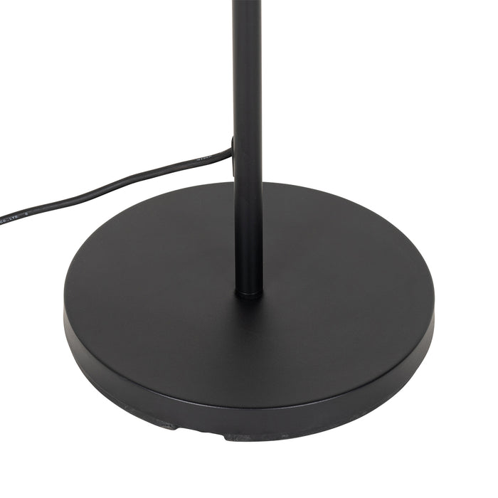 QAZQA Landelijke buiten vloerlamp zwart met bamboe incl. LED - Kaiser