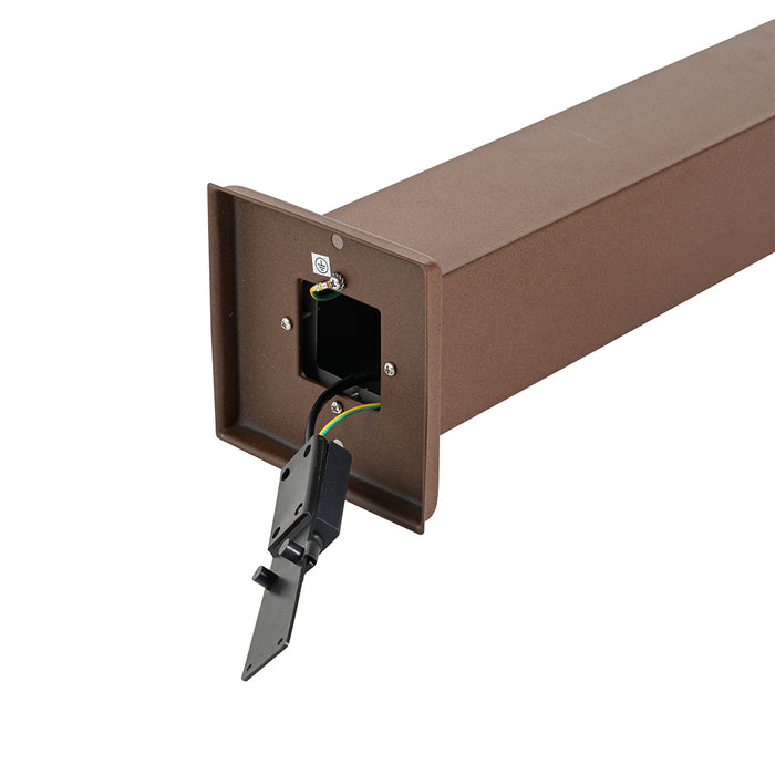 QAZQA Moderne buitenlamp paal roestbruin 80 cm - Malios