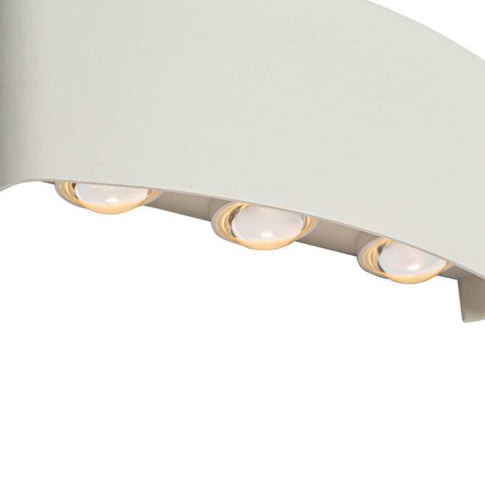 QAZQA Buiten wandlamp wit incl. LED 6-lichts IP54 - Silly