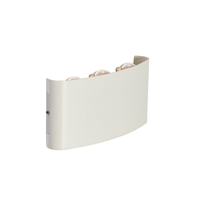QAZQA Buiten wandlamp wit incl. LED 6-lichts IP54 - Silly