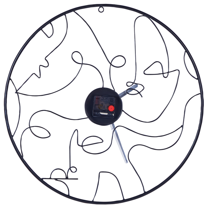 Beliani - MENTON - Wandklok - Zwart - Ijzer