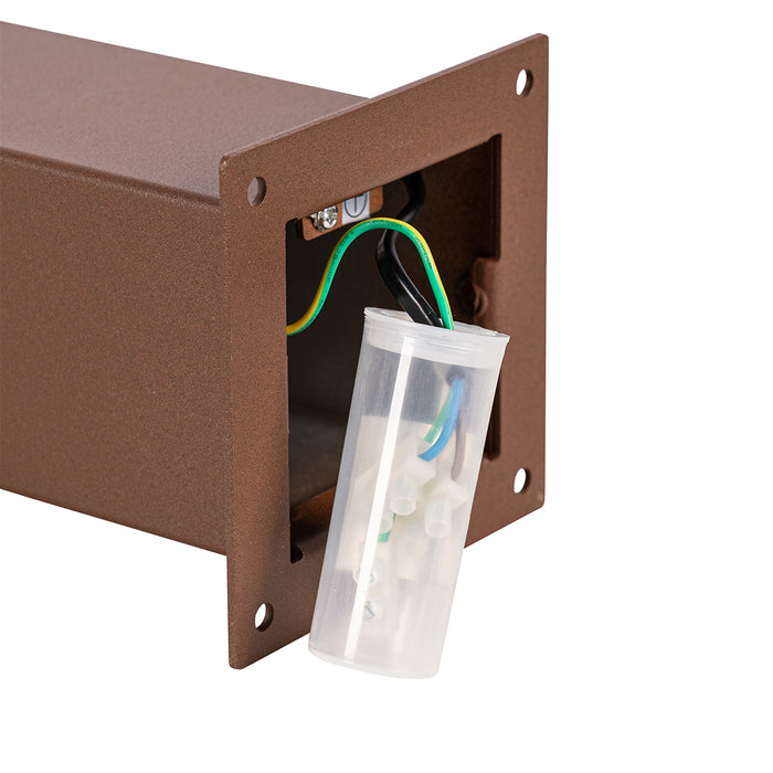 QAZQA Industriële staande buitenlamp roestbruin 70 cm IP44 - Denmark