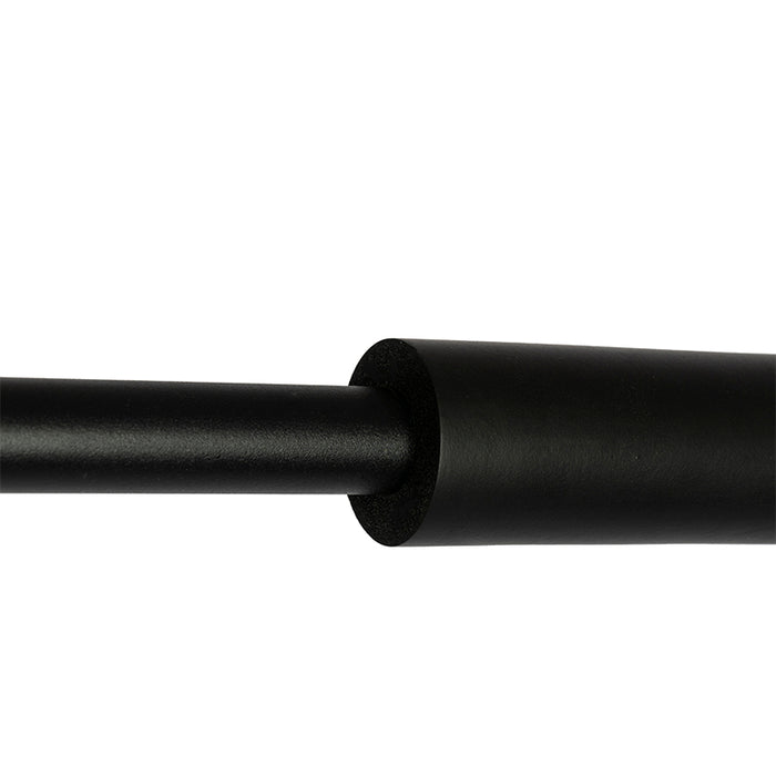 QAZQA Design buiten vloerlamp zwart met witte kap IP44 - Robbert