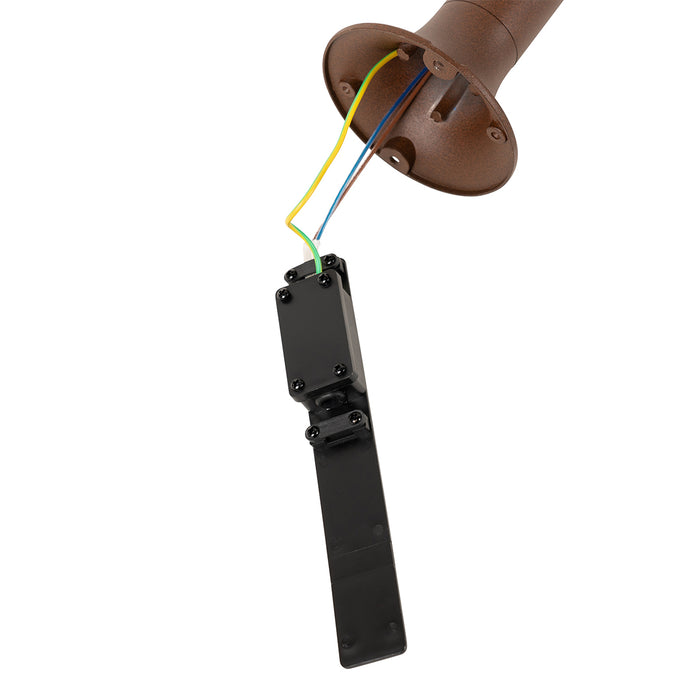 QAZQA Modern buiten paaltje roestbruin 60 cm IP44 verstelbaar - Ciara