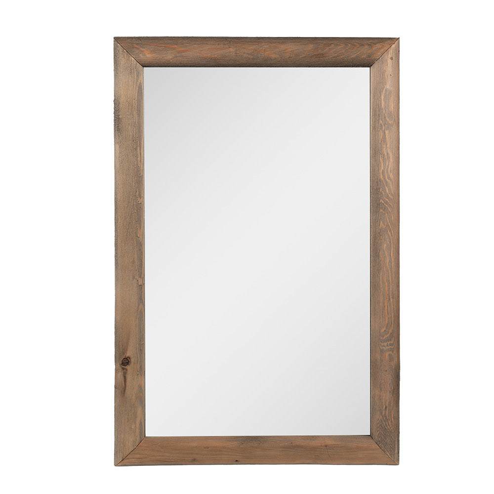 Clayre & Eef Spiegel  38x58 cm Bruin Hout Glas Rechthoek Wandspiegel