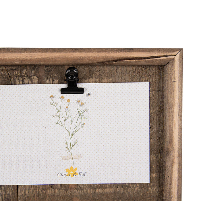 Clayre & Eef Fotolijst  20x3x30 cm Bruin Hout Rechthoek Fotohouder