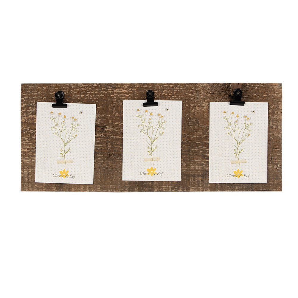 Clayre & Eef Fotolijst  36x3x15 cm Bruin Hout Rechthoek Fotohouder