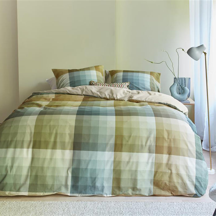 Beddinghouse Dorian Dekbedovertrek 200 x 200/220 cm - Grijsgroen