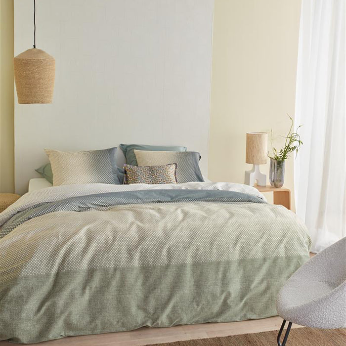 Beddinghouse Duco Dekbedovertrek 140 x 200/220 cm - Grijsgroen