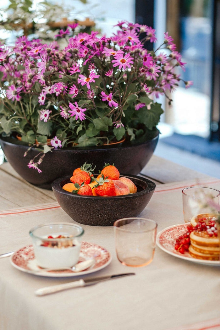 Capi Europe Schaal laag Terrazzo - 34x9 - Zwart