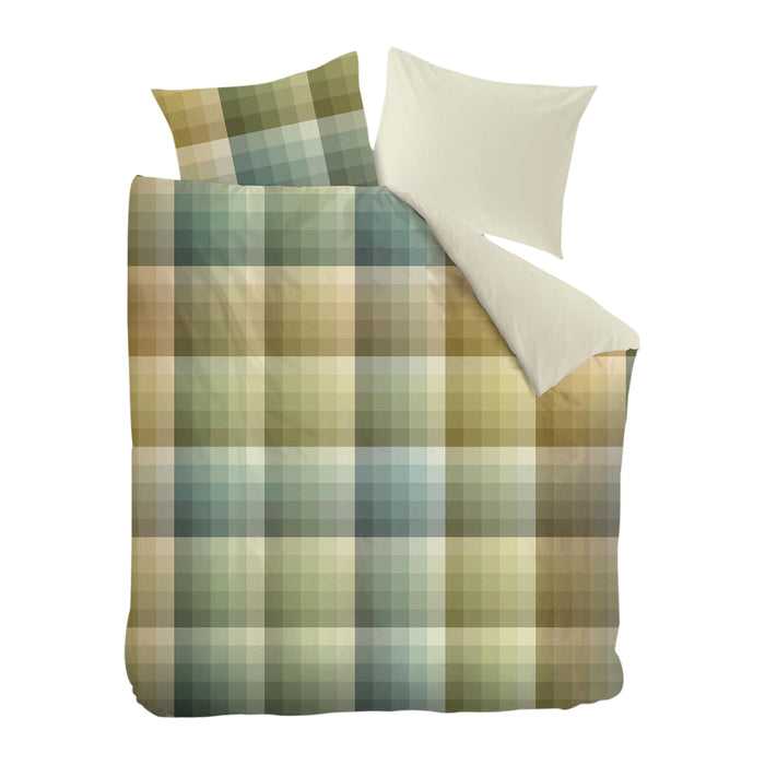 Beddinghouse Dorian Dekbedovertrek 240 x 200/220 cm - Grijsgroen