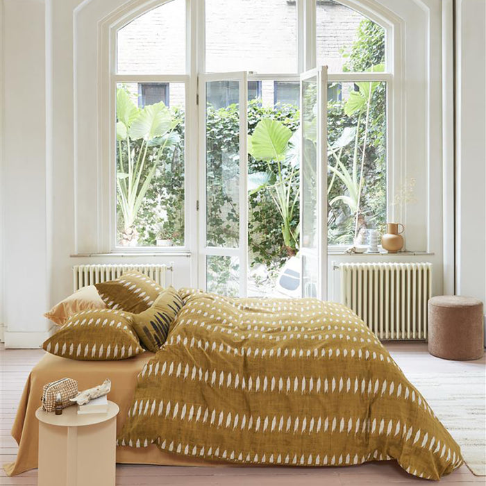 vtwonen Ikat Dekbedovertrek 200 x 200/220 cm - Oker